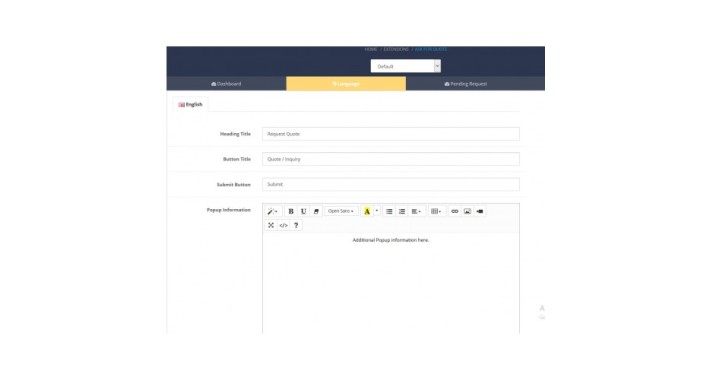 Ask for Quote / Product Inquiry