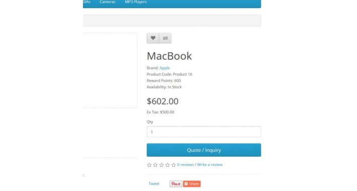 Ask for Quote / Product Inquiry
