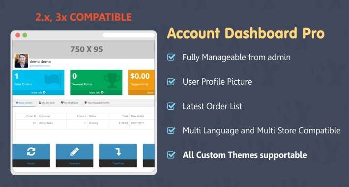 Account Dashboard Pro ( 3x and 2x )