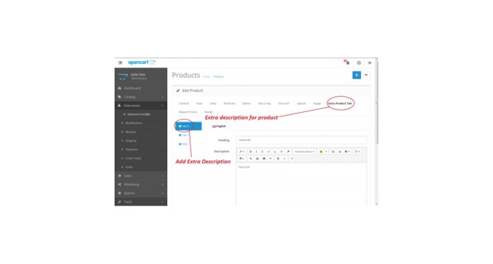 Add Custom Tab to All Product