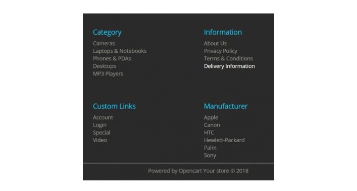 Custom Footer