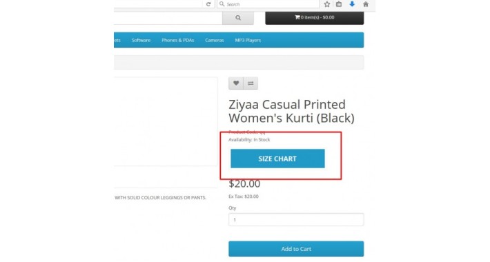 Custom Size Chart