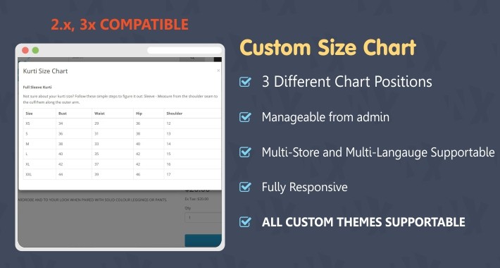 Custom Size Chart