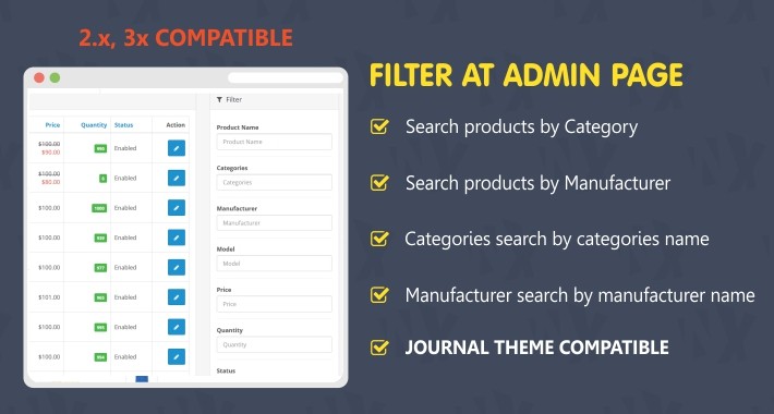 Filter at admin page
