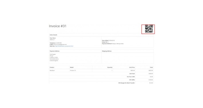 Invoice QRCODE