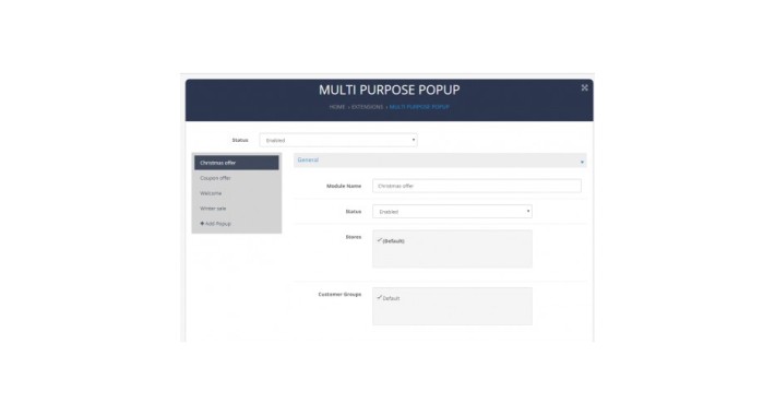 Multi-Purpose Popup