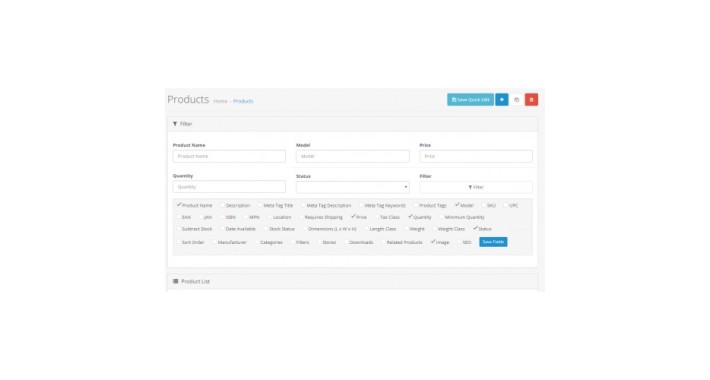 Multiple Quick Product Edit