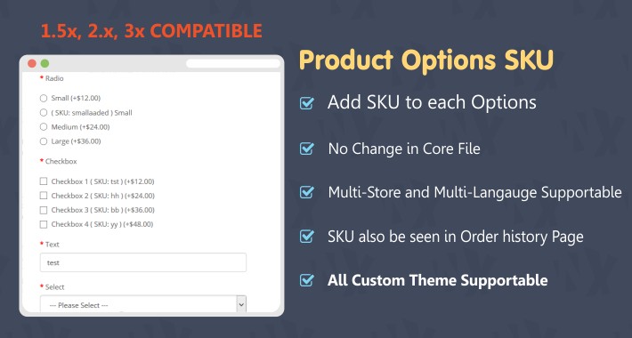 Product Options SKU