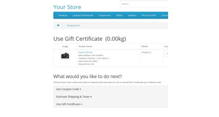 Product Options SKU