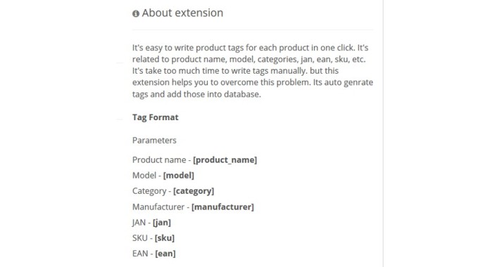 Product Tag Generator