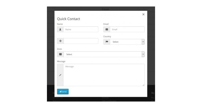 Quick Contact form