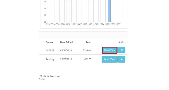 Quick View / Update Order