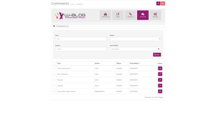 WBlog - Clean and Responsive Design
