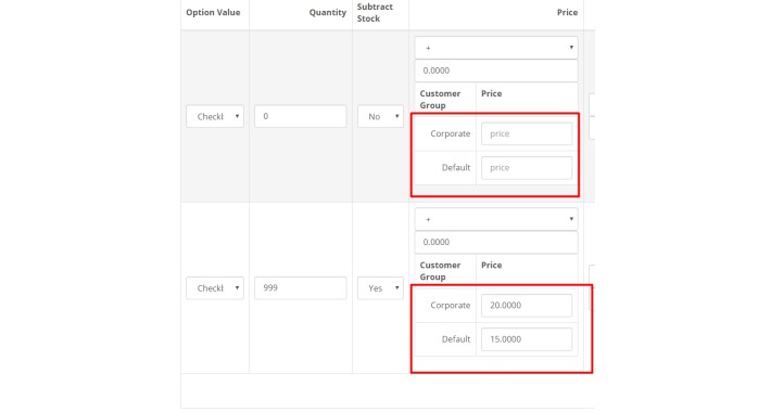 Customer Group Price