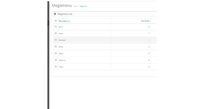 Mega Menu