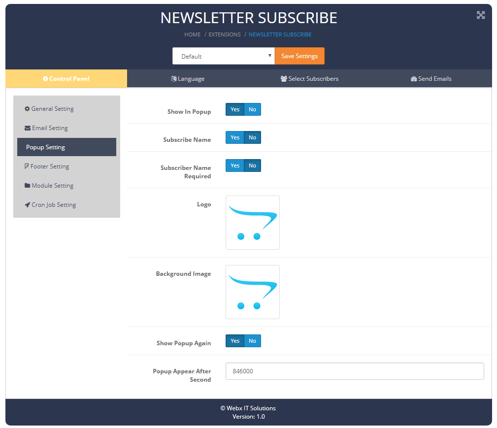 newsletter popup