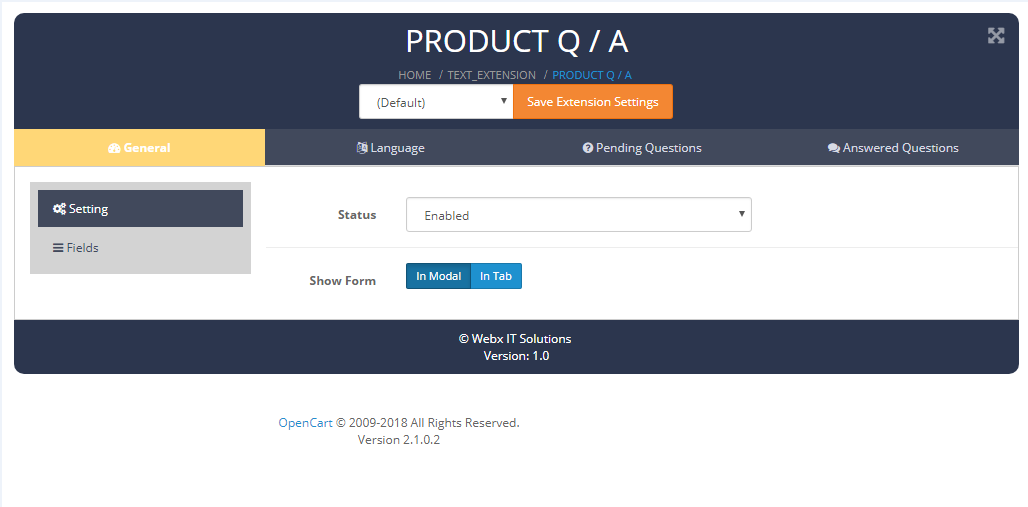 productQ-A setting