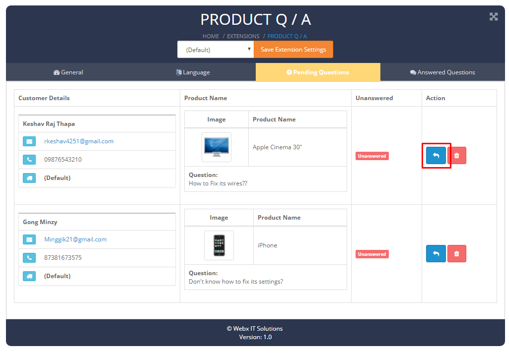 productQ-A pendingq ques