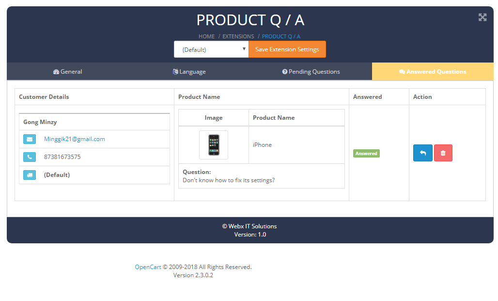 productQ-A answerques